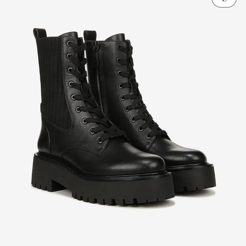 Sam Edelman lace up black evina boots